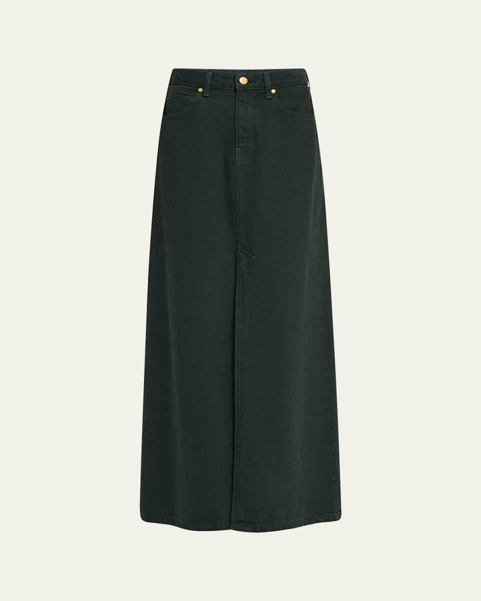The Anais Denim Mid-Rise Maxi Skirt